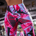 Women hot sales leaves shape digital print custom fitness yoga pants leggings